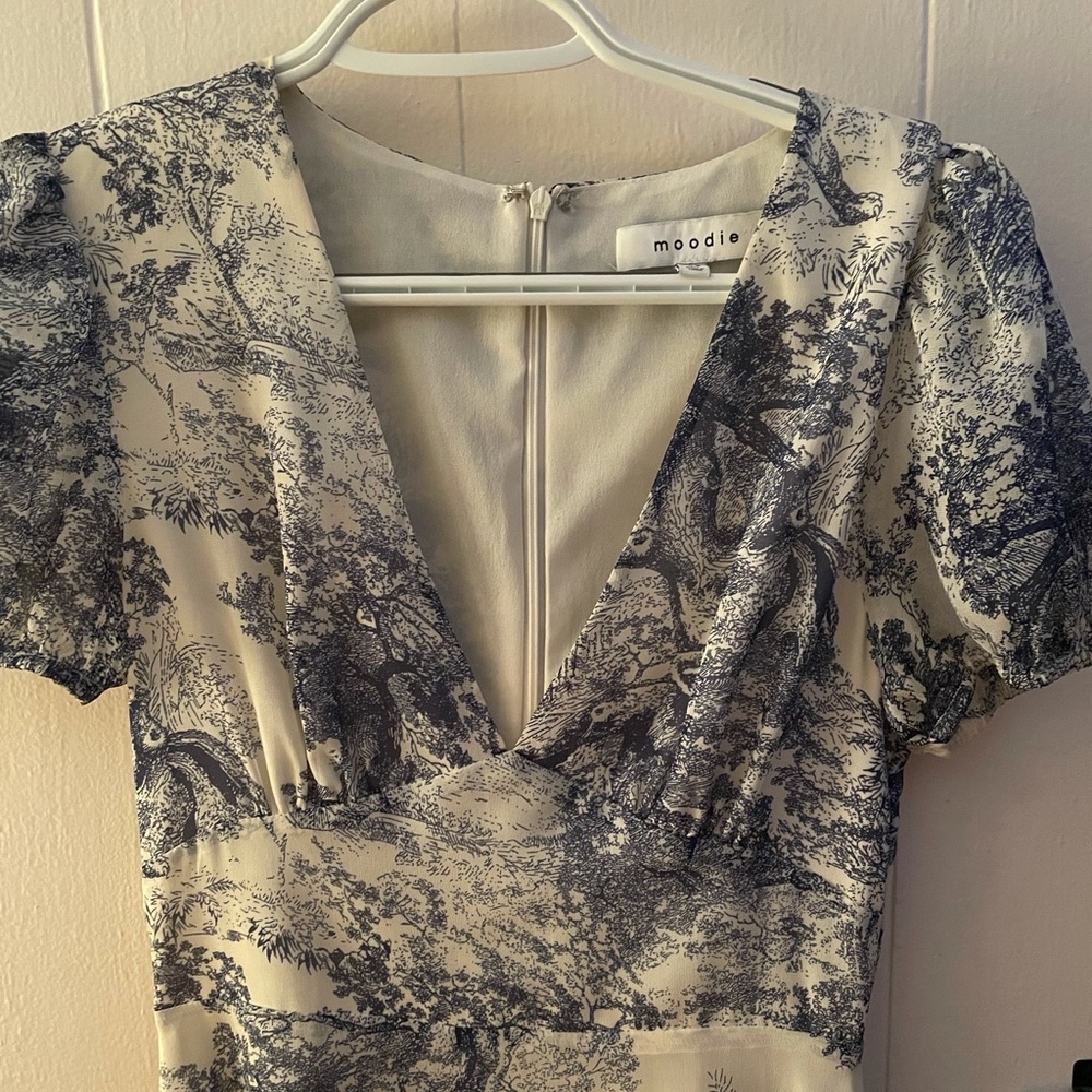 Vici French toile print midi dress